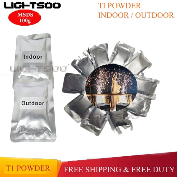 Ti Powder, 100g Vægt, 10-20 Minutters Brugsvarighed, MSDS Certificeret,Indendørs 3M, 10 POSER