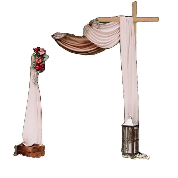 Träbröllopsbakgrundsark, 300 x 300 cm, Hållbart furu, Elegant design,300x300cm