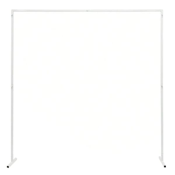 Bröllopsbåge Ställning, 2*2M Storlek, Fristående Design, Galvaniserat Järn Material,2X2M, VIT