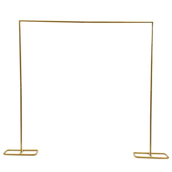 Ballon Bryllups Baggrundsstativ, 2*2,1M Størrelse, Metalramme,Guld