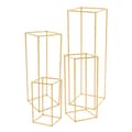 Miniatyrbillede 2 af 2: Metal Bryllupsblomsterstand, 4 Forskellige Højder, Hult Geometrisk Design, 10 kg Kapacitet,Guld, M