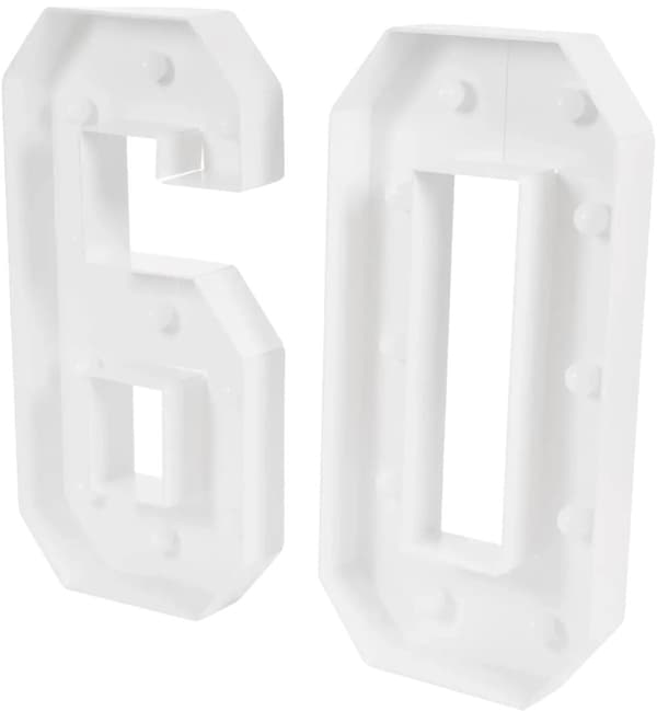 Dekorative Lysnumre, LED-pærer, 100 cm Høje,HVID