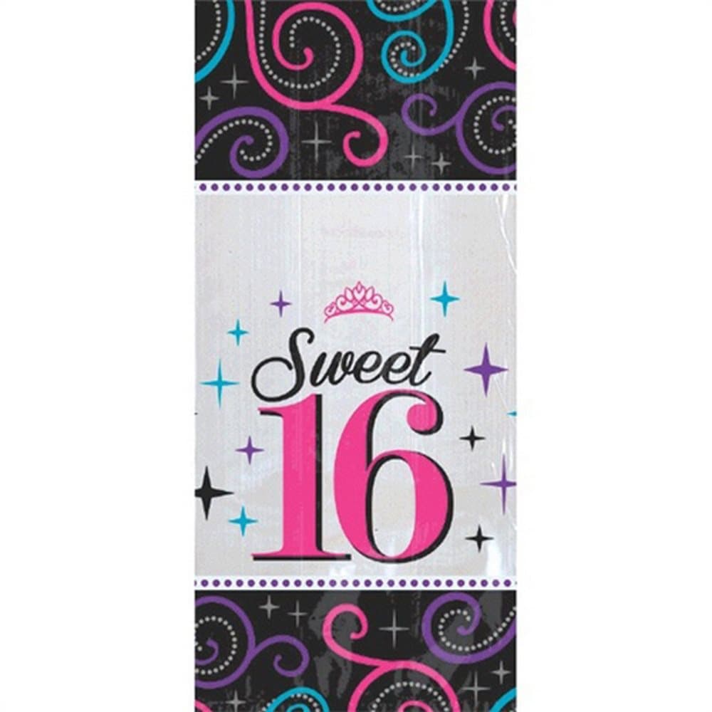 Amscan Sweet 16 Celebration 20 plastpåsar med knytband