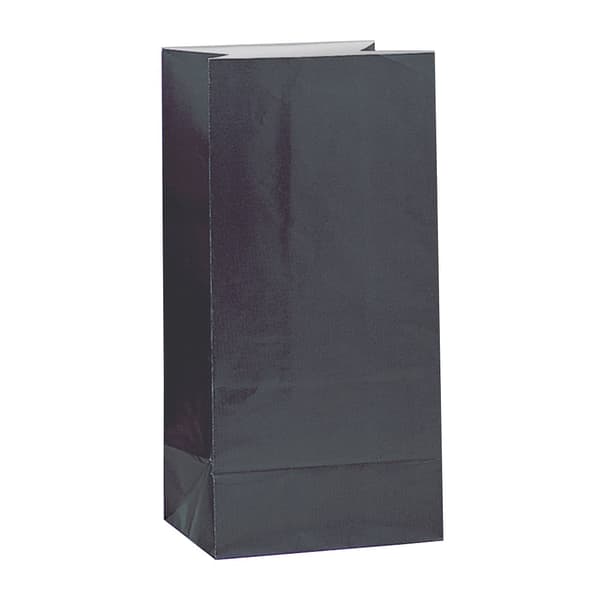 Unique Party Festpåsar i papper (12 st) Black One Size