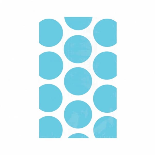 Amscan Polka Dot Paper Party Favour Bags (Pack Of 10) Caribbean Blue One Size