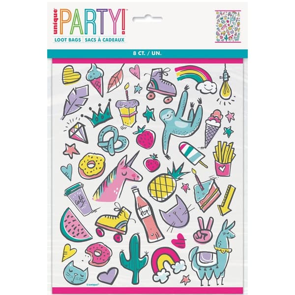 Unique Party Favorite Things Birthday Party Bags (Pack of 8) Multicoloured One Size