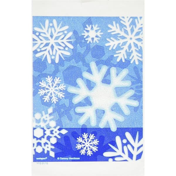 Unique Party Winter Snowflake Christmas Treat Bag (Pack of 50) Blue/White One Size
