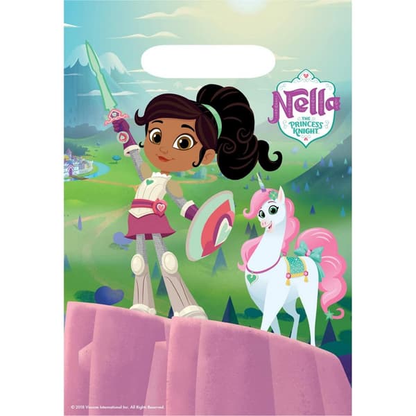 Nella the Princess Knight Party Bags (Pack of 8) Multicoloured One Size