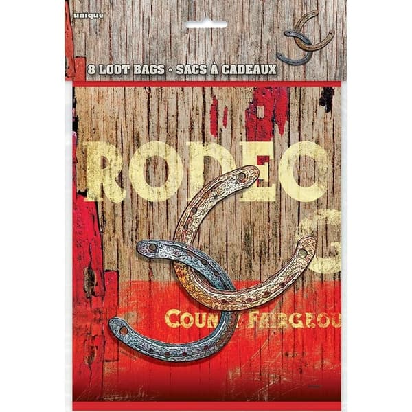 Unique Party Rodeo Western Party Bags (Pack of 8)