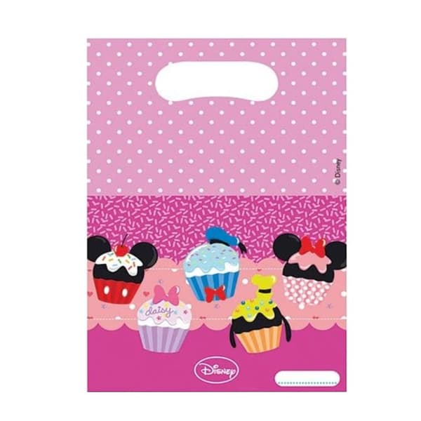 Disney Cupcake Mickey Mouse Gift Bag (Pack of 6) Multicoloured One Size