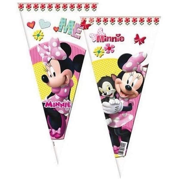 Disney Mimmi Pigg Partypåse med kon (10 st) Multicoloured One Size