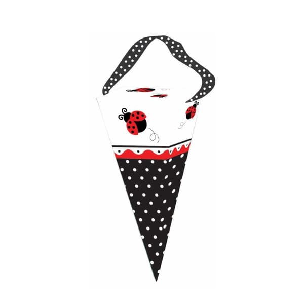 Creative Party Ladybird Cone Party Bags (Pack of 6) Black/White/Red One Size
