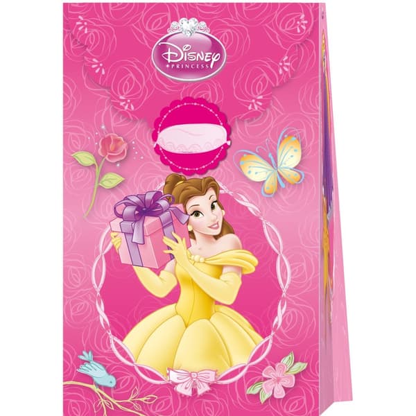 Disney Princess Paper Belle Party Bags (Pack of 6) Pink/Yellow One Size