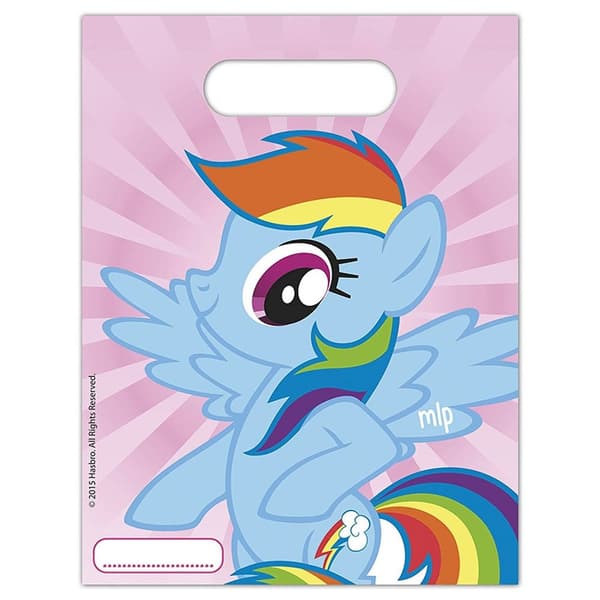 My Little Pony Rainbow Dash festpåsar (6-pack) Pink One Size
