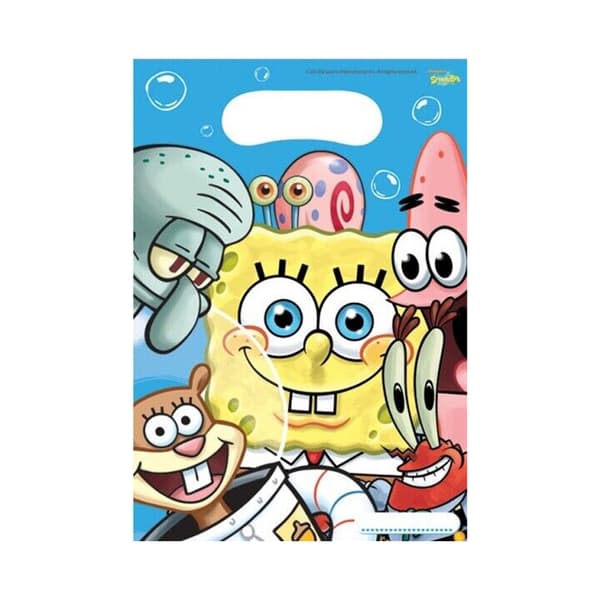 SpongeBob SquarePants Bubbles Party Bags (Pack of 6) Multicoloured One Size