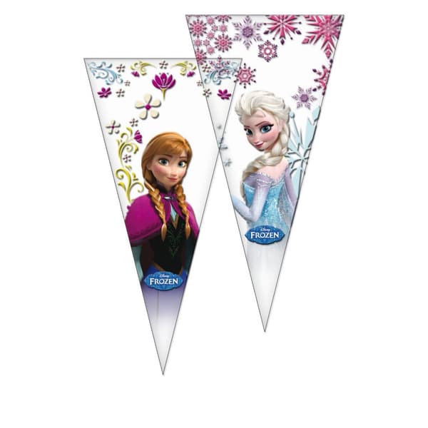 Frozen Cone Party Bags (Pack of 6) White/Multicoloured One Size