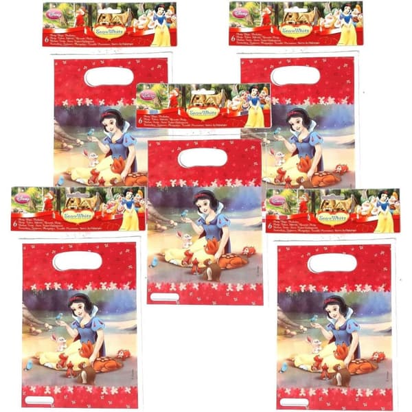Snow White And The Seven Dwarfs Birthday Party Bags (Pack of 6) Multicoloured One Size