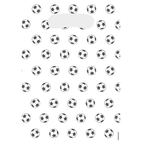 Amscan Kicker Party Plastic Party Bags (Pack of 8) White/Black One Size