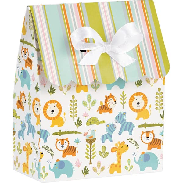 Creative Party Happi Jungle Paper Party Bags (Pack of 12) White/Multicoloured One Size