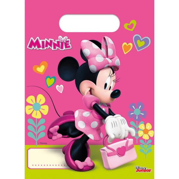 Disney Minnie Mouse festpåsar (6-pack) Pink/Green One Size