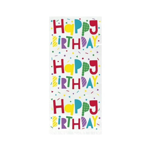 Unique Party Cellophane Happy Birthday Party Bags Multicoloured One Size