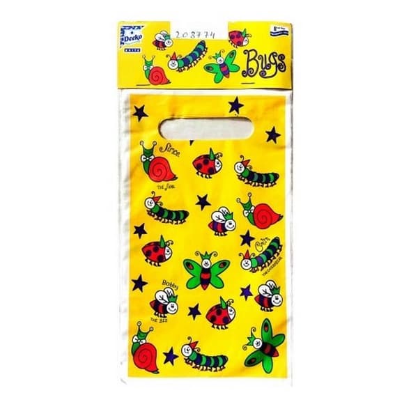 Deeko Caterpillar Party Bags (Pack of 8) Yellow/Green/Red One Size