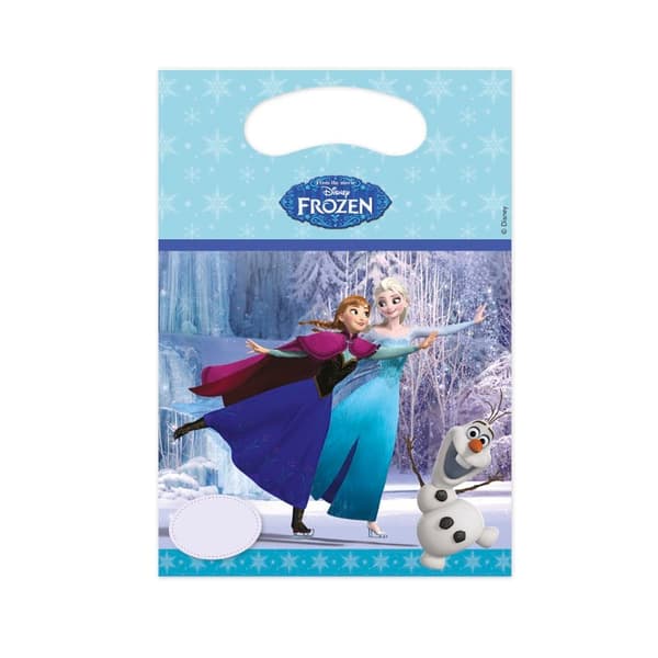 Frozen Anna And Elsa Party Bags (Pack of 6) Light Blue One Size