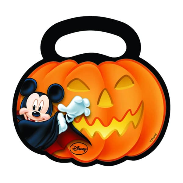 Disney Pumpkin Halloween Mickey Mouse Party Bags (Pack of 6) Orange/Black One Size