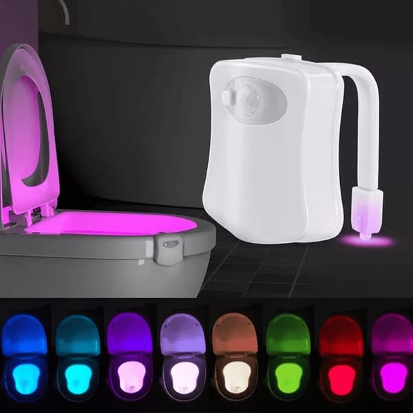 WC-valaisin Motion Sensor LED -valolla - 8 väriä