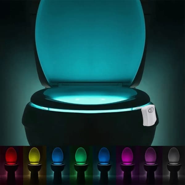 WC-valaisin Motion Sensor LED -valolla - 8 väriä