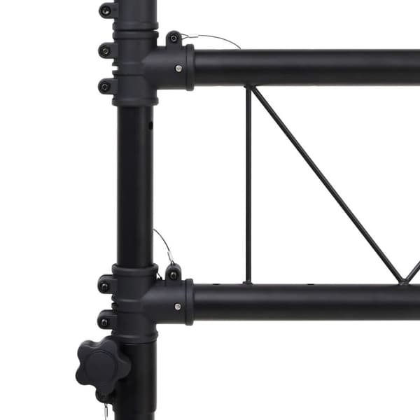 vidaXL Valoteline musta 338x115x(180-300) cm teräs