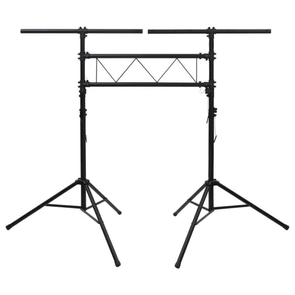 vidaXL lampestativ 238x115x(180-300) cm stål sort