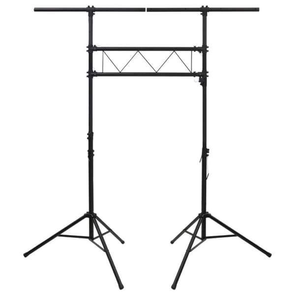 vidaXL lampestativ 238x115x(180-300) cm stål sort