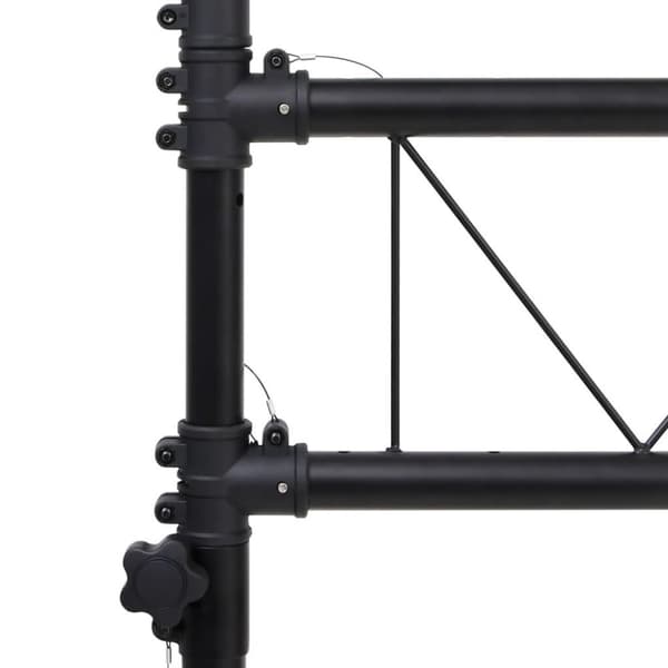vidaXL lampestativ 238x115x(180-300) cm stål sort