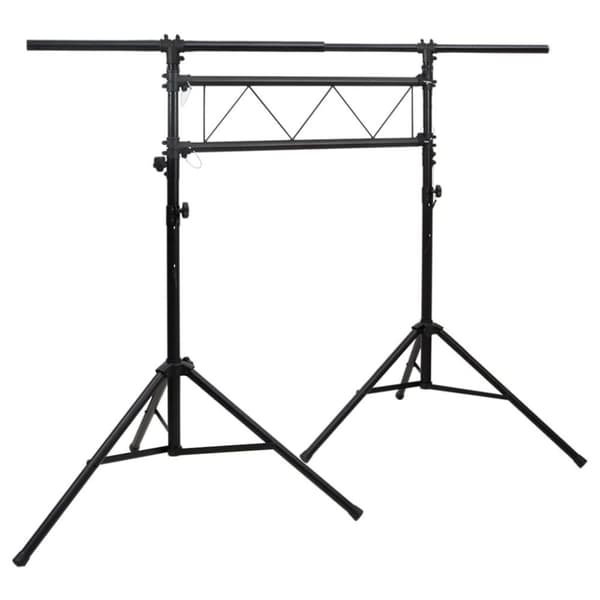 vidaXL lampestativ 238x115x(180-300) cm stål sort
