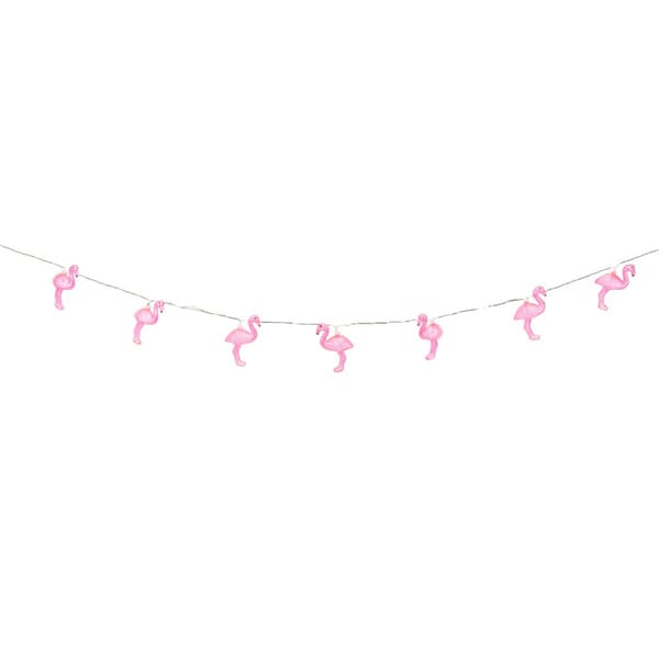 Lampeledning - flamingo LED - 10 lys - solenergi