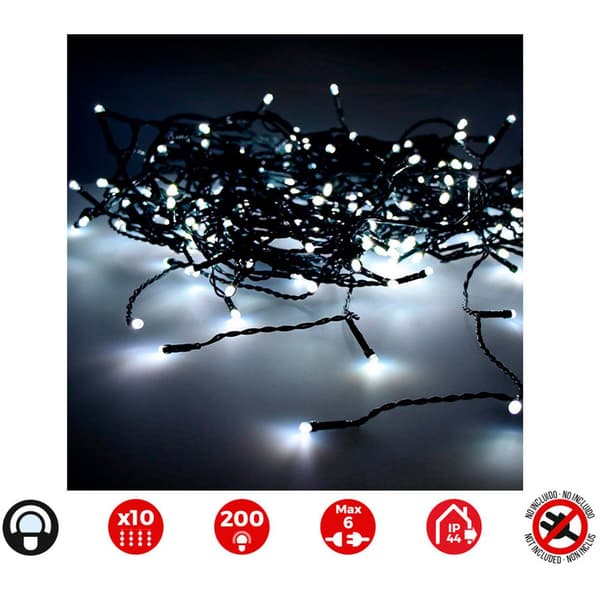 Edm Ridå 10 2x2 M Led Remsor 2x2 M Vit