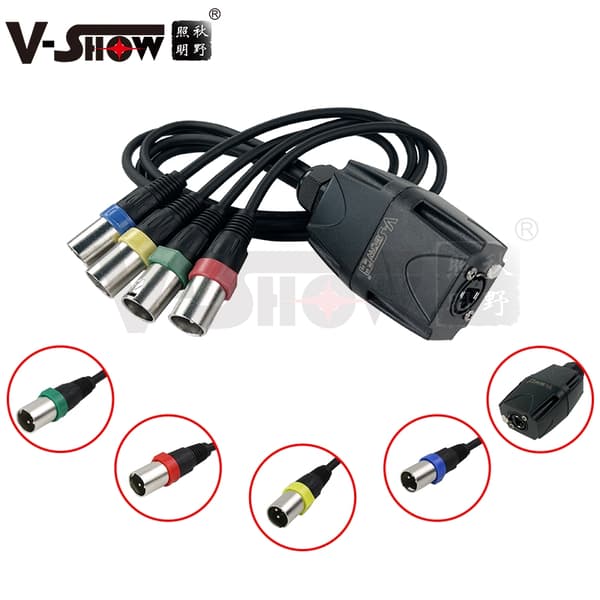 DMX-RJ45 Adapter, Artnet Kompatibilitet, 4 Port Konverter