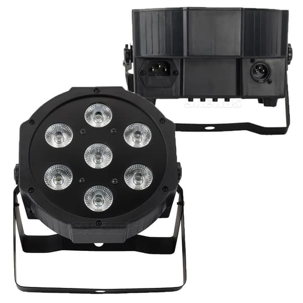 LED Par-ljus, RGBWA+UV-färgblandning, DMX512-styrning, 7x18W Moved Plug, EU Plug