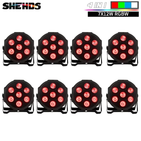 LED Par -valo, RGBWA+UV-värisekoitus, DMX512-ohjaus, 8 kpl RGBW, EU-liitin