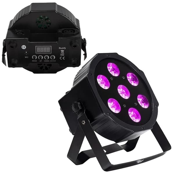 LED-pesuvalo, RGBWA+UV-värisekoitus, DMX-ohjaus, LED Wash 7X18W 6IN1, EU-liitin LED Par 7x18W 6IN1