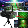 Miniatyrbild 1 av 4: Swonuk® Laser Scenlampa, LED-ljus Strobeprojektor Festljus Kvällsfjärrkontroll Spegelboll DJ-belysning