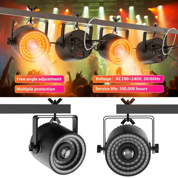LED Par-ljus, 64W effekt, RGBW-färgblandning