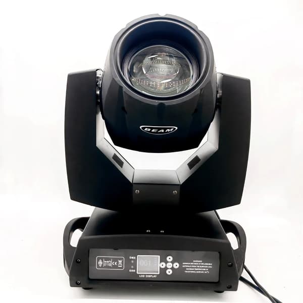Valaistus DMX-säteilyvalo, 230W, kosketusnäyttöohjaus,1 kpl 230W 7R-säde, EU-liitin