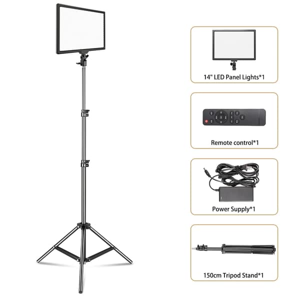 Valokuvaus LED-paneelivalo, kaukosäädin, himmennettävät ominaisuudet,150 cm jalusta
