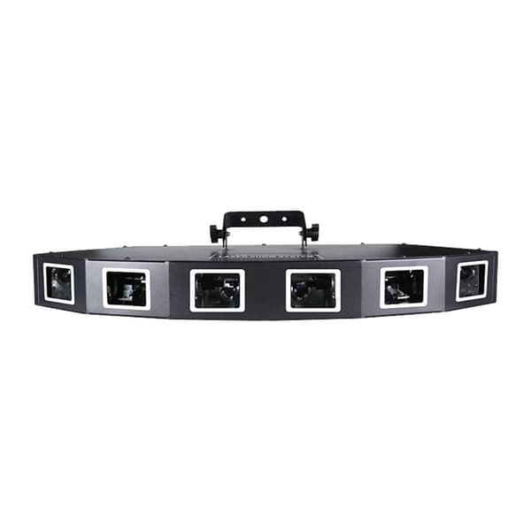 DJ Laserljusprojektor, RGB 500mw lasrar, 10 DMX-kontrollkanaler,svart, EU-kontakt