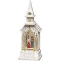 Miniatyrbild 1 av 2: Konstsmide 4366-200 LED dekor kyrka varmvit snövit LED, vattenfylld, timer, med strömbrytare