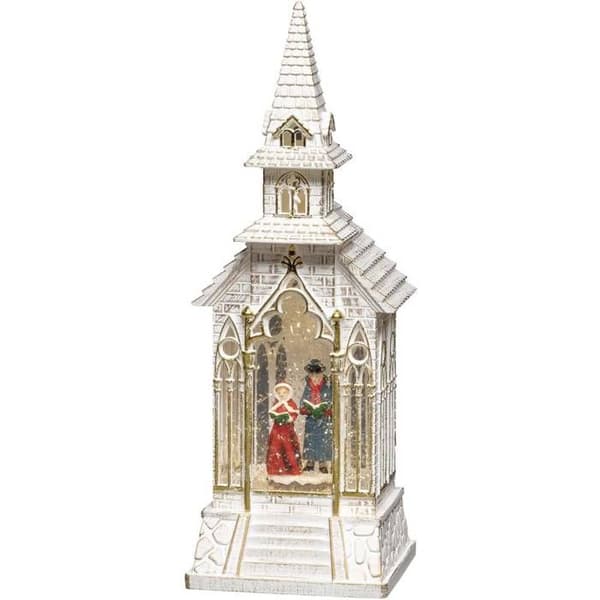 Konstsmide 4366-200 LED dekor kyrka varmvit snövit LED, vattenfylld, timer, med strömbrytare