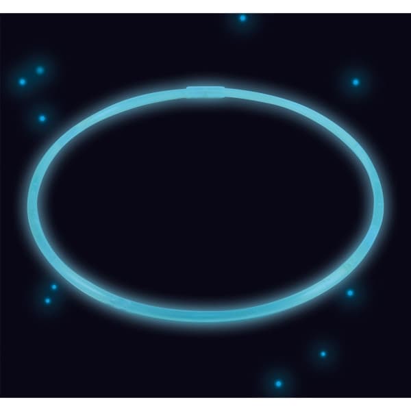 Självlysande Glowstick Halsband Blå