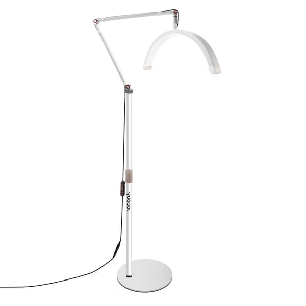 LED Golv Videolampa, Justerbar Färgtemperatur 3000K-6000K, 20W Effekt,Vit